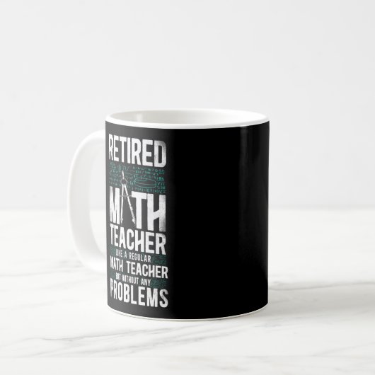 Math Retired Math Teacher Like A Regular Math Koffiemok (Voorkant links)