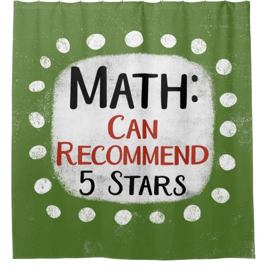 Math Review 5 sterren douchegordijn (Voorkant)