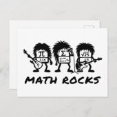 Math Rocks Academic Rock Band Humor Briefkaart (Voorkant / Achterkant)