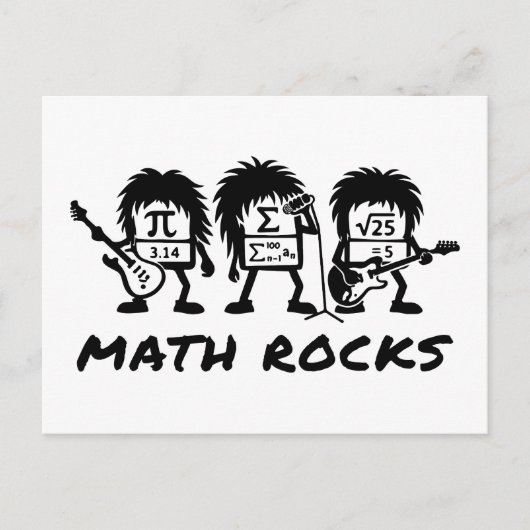 Math Rocks Academic Rock Band Humor Briefkaart (Voorkant)