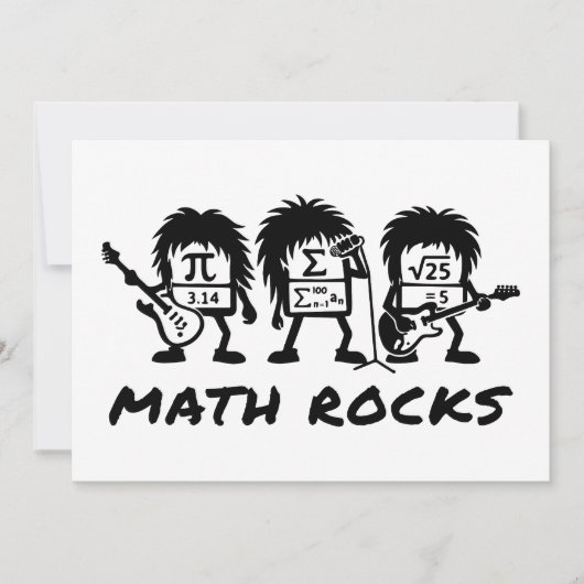 Math Rocks Academic Rock Band Humor Kaart (Voorkant)