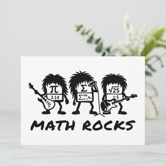 Math Rocks Academic Rock Band Humor Kaart (Staand voorkant)
