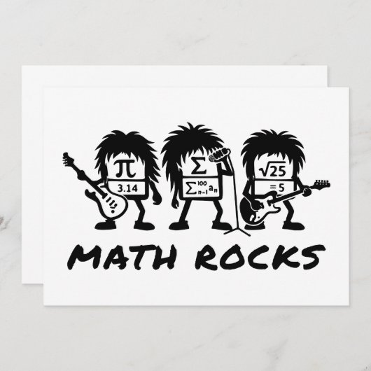 Math Rocks Academic Rock Band Humor Kaart (Voorkant / Achterkant)