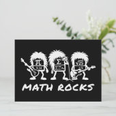 Math Rocks Academic Rock Band Humor Kaart (Staand voorkant)