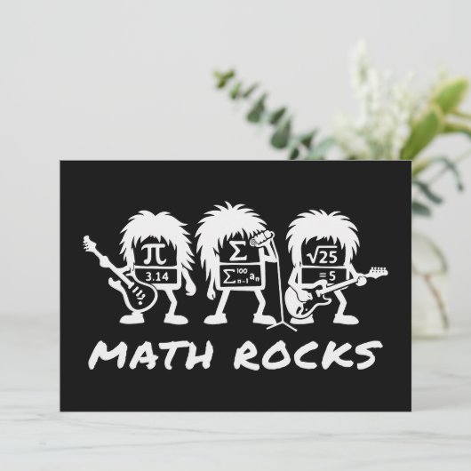 Math Rocks Academic Rock Band Humor Kaart (Staand voorkant)