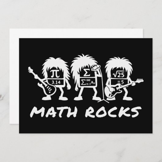 Math Rocks Academic Rock Band Humor Kaart (Voorkant / Achterkant)