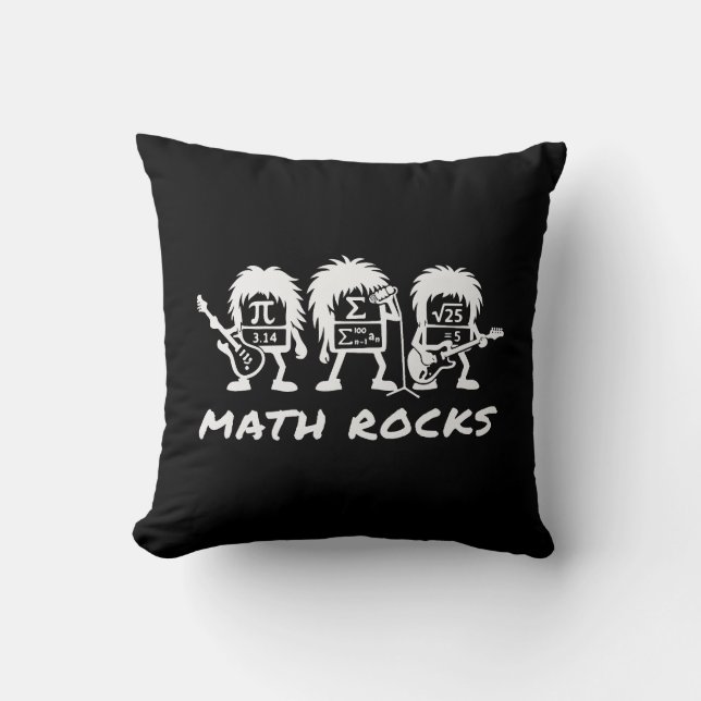 Math Rocks Academic Rock Band Humor Kussen (Voorkant)