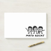Math Rocks Academic Rock Band Humor Post-it® Notes (Op bureau)