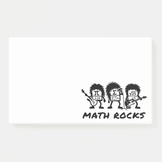 Math Rocks Academic Rock Band Humor Post-it® Notes (Voorkant)