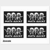 Math Rocks Academic Rock Band Humor Rechthoekige Sticker (Vel)