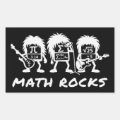 Math Rocks Academic Rock Band Humor Rechthoekige Sticker (Voorkant)