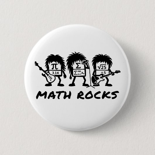 Math Rocks Academic Rock Band Humor Ronde Button 5,7 Cm (Voorkant)
