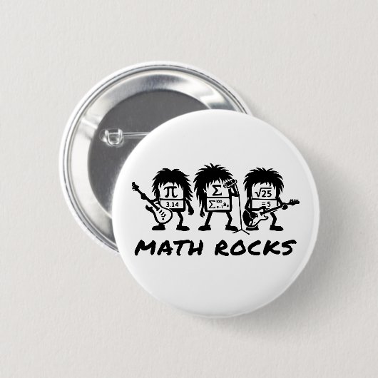Math Rocks Academic Rock Band Humor Ronde Button 5,7 Cm (Voorkant /achterkant)
