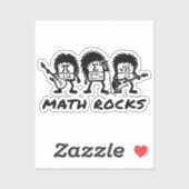 Math Rocks Academic Rock Band Humor Sticker (Vel)