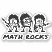 Math Rocks Academic Rock Band Humor Sticker (Voorkant)