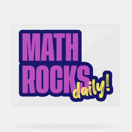 Math Rocks Daily Acryl Bord (Voorkant)