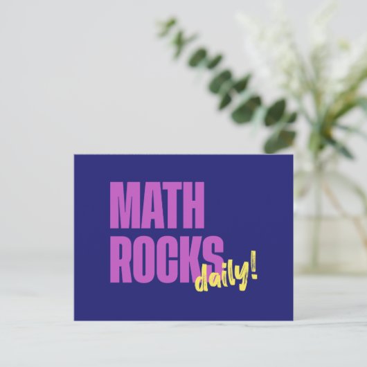 Math Rocks Daily Briefkaart (Staand voorkant)
