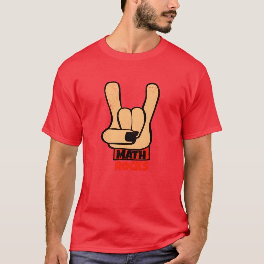 Math Rocks Rock and Roll Funny Math Gift Idea fami T-shirt (Voorkant)