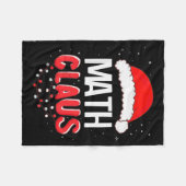 Math Santa Claus Christmas Matching Costume  Fleece Deken (Voorkant (Horizontaal))