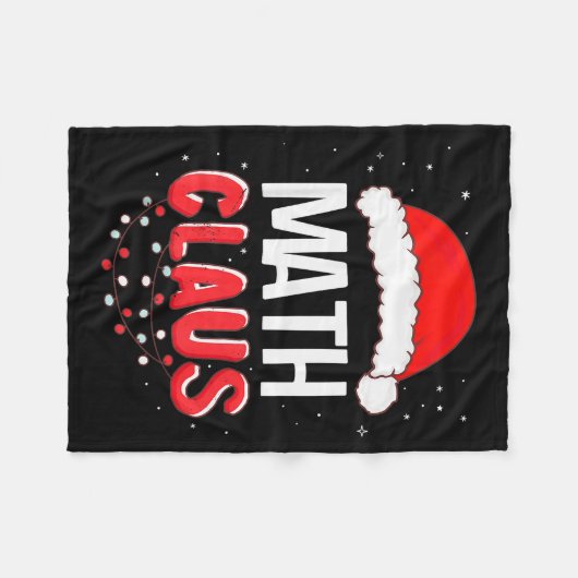 Math Santa Claus Christmas Matching Costume  Fleece Deken (Voorkant (Horizontaal))