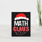 Math Santa Claus Christmas Matching Costume Kaart (Voorkant)