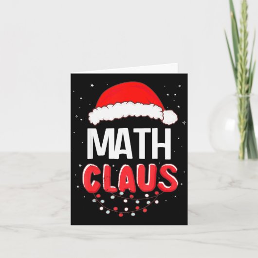 Math Santa Claus Christmas Matching Costume  Kaart (Voorkant)
