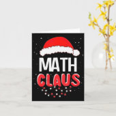 Math Santa Claus Christmas Matching Costume  Kaart (Gele Bloem)