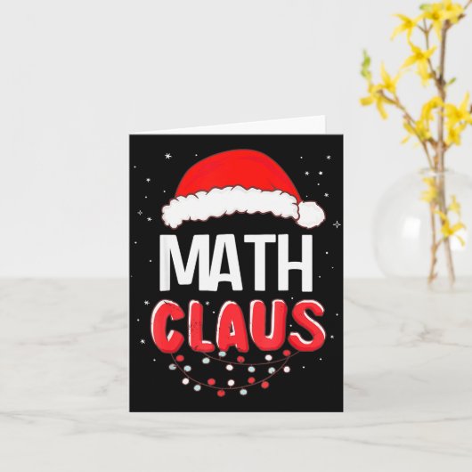 Math Santa Claus Christmas Matching Costume Kaart (Gele Bloem)