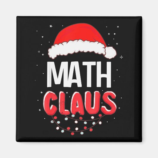Math Santa Claus Christmas Matching Costume Magneet (Voorkant)