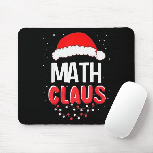 Math Santa Claus Christmas Matching Costume Muismat (Met muis)