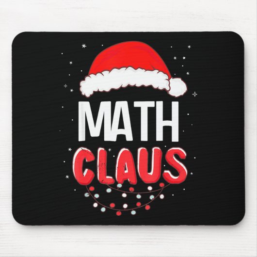 Math Santa Claus Christmas Matching Costume Muismat (Voorkant)