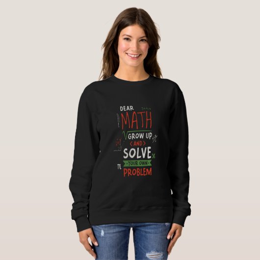 Math Solve Your Own Problem Resolution Decisions Trui (Voorkant volledig)