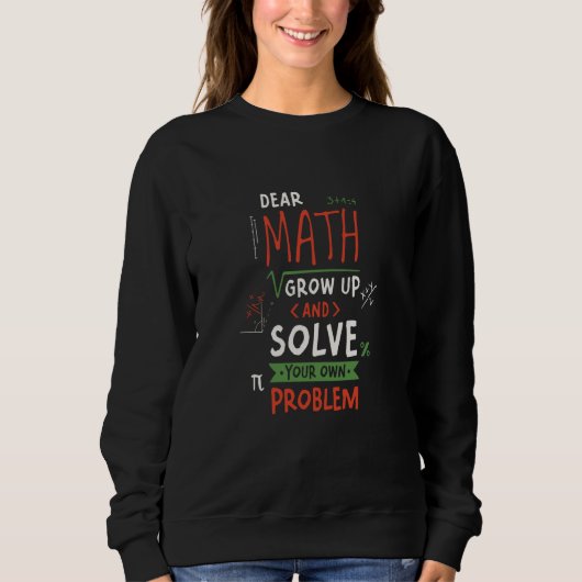 Math Solve Your Own Problem Resolution Decisions Trui (Voorkant)