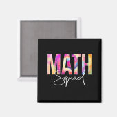 Math Squad Tie Dye Back To School Women Appreciati Magneet (Voorkant / Achterkant)