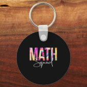 Math Squad Tie Dye Terug naar school vrouwen waard Sleutelhanger (Voorkant)