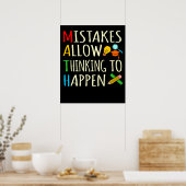 Math Student Mistakes Mathematics Maths Teacher Poster (Keuken)
