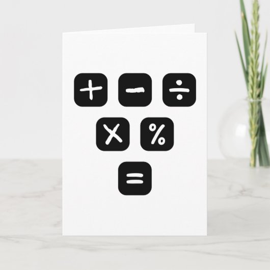 Math Symbols mathematical Signs Kaart (Voorkant)