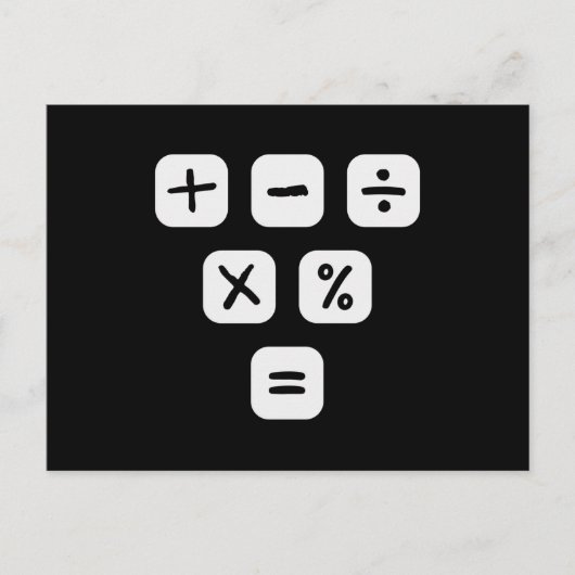 Math Symbols mathematical Signs Maths Briefkaart (Voorkant)