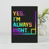 Math Teacher Always Right Mathematics Maths Bedankkaart (Staand voorkant)