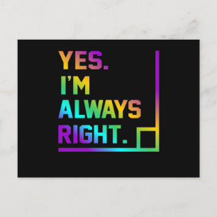 Math Teacher Always Right Mathematics Maths Uitnodiging Briefkaart