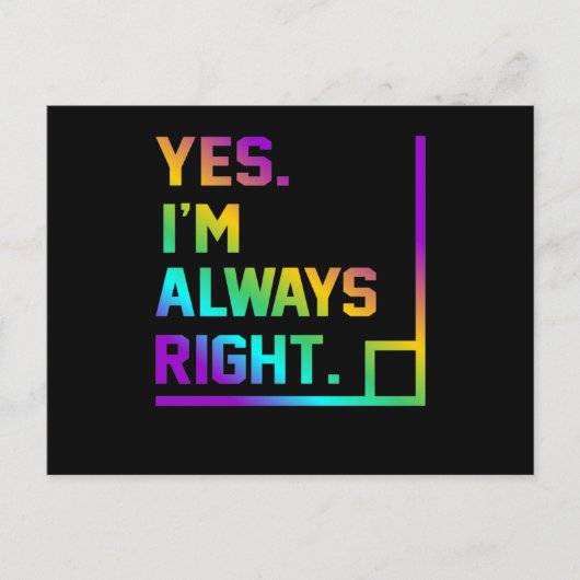 Math Teacher Always Right Mathematics Maths Uitnodiging Briefkaart (Voorkant)