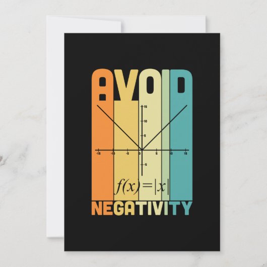 Math Teacher Avoid Negativity Feestdagenkaart (Voorkant)