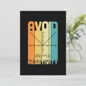 Math Teacher Avoid Negativity Feestdagenkaart (Staand voorkant)