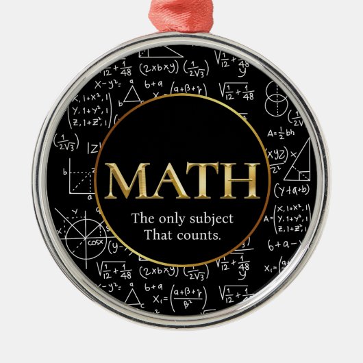 Math Teacher Awesome Gold Teacher Appreciation Day Metalen Ornament (Voorkant)