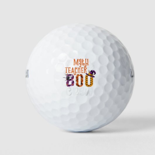 Math Teacher Boo Crew Halloween Costume Math Teach Golfballen (Voorkant)