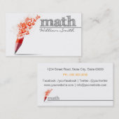 Math Teacher Business card Visitekaartje (Voorkant / Achterkant)