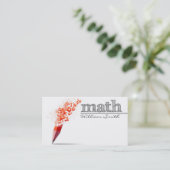 Math Teacher Business card Visitekaartje (Staand voorkant)