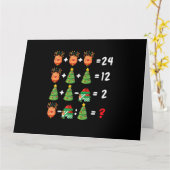 Math Teacher Christmas Order Of Operations Quiz Fu Kaart (Gele Bloem)