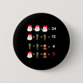 Math Teacher Christmas Shirt Quiz  Ronde Button 5,7 Cm (Voorkant)