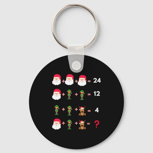 Math Teacher Christmas Shirt Quiz Sleutelhanger (Voorkant)